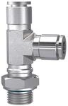 Riegler T-Steckverschr., L-Form, drehbar, G 3/8 a., Schlauch- &Oslash;10, ES