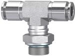 Riegler T-Steckverschraubung, drehbar, G 3/8 a., Schlauch- &Oslash;10, ES 1.4404