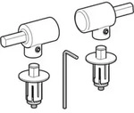 Geberit Scharniere Flow m Absenkaut., verchromt, f&uuml;r WC-Sitz