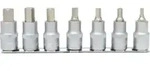 KS Tools 1/2" Bit-Stecknuss-Satz Innensechskant, kurz, 7-teilig