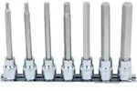 KS Tools 3/8" CHROMEplus Bit-Stecknuss-Satz Innensechskant, 7-teilig 4-12mm,lang
