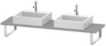 Duravit Konsole Cpmpact L-Cube 80-200x48cm, 2 A., St&auml;r 3cm, betongr ma...