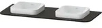 Duravit Waschtisch-Konsole Happy D.2 Plus 130x55cm, m 2 Ausschnitt., Nussb geb.