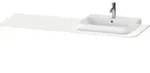Duravit Waschtisch-Konsole Happy D.2 Plus 160x55cm, m 1 Ausschn, Beck. re, we hgl