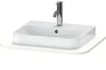 Duravit Waschtisch-Konsole Happy D.2 Plus 65x48cm, m 1 Ausschnitt, wei&szlig; supermatt