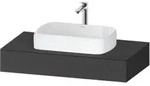 Duravit Konsole Qatego 100x55x17cm, Graphit matt, 1 Ausschnitt