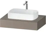 Duravit Konsole Qatego 80x55x17cm, Basalt matt, 1 Ausschnitt