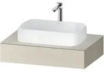 Duravit Konsole Qatego 80x55x17cm, Tau supermatt, 1 Ausschnitt