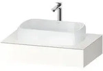 Duravit Konsole Qatego 80x55x17cm, wei&szlig; Hochglanz, 1 Ausschnitt