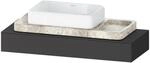 Duravit Konsole Qatego 120-200x48x17cm, 1 Ausschn, Graphit matt...