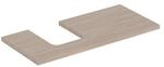 Geberit Waschtisch-Platte One 105x3x47cm, Eiche/Mela Holz, Ausschn li