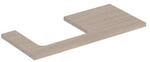 Geberit Waschtisch-Platte One 105x3x47cm, Eiche/Mela Holz, Ausschn li