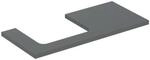 Geberit Waschtisch-Platte One 105x3x47cm, lava/lackiert ma, Ausschn li