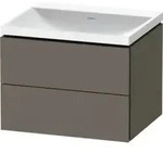 Duravit M&ouml;bel-Set L-Cube 60x48x48cm, o HL, f Gr s-matt, 2 Schub.