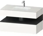Duravit Einbauwaschtisch-M&ouml;bel-Set Qatego 100x55x60cm, gra m/we matt,