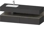 Duravit Einbauwaschtisch-M&ouml;bel-Set Qatego 160x50x60cm, Kon-WTU, B l, ba m/Grap ma