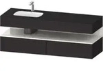 Duravit Einbauwaschtisch-M&ouml;bel-Set Qatego 160x50x60cm, Kon-WTU, B, B l, w g/Gra m