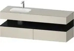 Duravit Einbauwaschtisch-M&ouml;bel-Set Qatego 160x50x60cm, Kon-WTU, B, B l, E sw/tau m