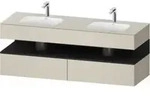 Duravit Einbauwaschtisch-M&ouml;bel-Set Qatego 160x55x60cm, Kon-WTU, B, gra m/ta matt