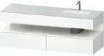 Duravit Einbauwaschtisch-M&ouml;bel-Set Qatego 160x50x60cm, Kon-WTU, B re, we hgl/we ma