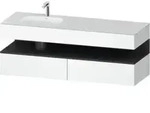 Duravit Einbauwaschtisch-M&ouml;bel-Set Qatego 160x50x60cm, Kon-WTU, B l, gra m/we ma