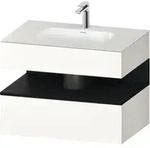 Duravit Einbauwaschtisch-M&ouml;bel-Set Qatego 80x55x60cm, Ei sw/we matt,