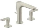 hansgrohe 3-Loch-Waschtischarmatur 125 Axor Citterio C mit Zugstangen Cubic cut BSO