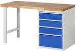 Rau Werkbank Modell 7510 mit 4 Schubladen BxTxH 1500x700x840mm