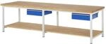 Rau Werkbank h&ouml;henverstellbar 8001A7, B3000xT900xH840-1040mm, 2x Schublade-TA