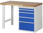 Rau Werkbank Modell 7511 mit 5 Schubladen BxTxH 1250x900x840mm