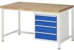 Rau Werkbank h&ouml;henverstellbar 8162A1, B1500xT900xH840-1040mm, 4x Schublade-TA