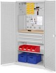 Kappes Schubladenschrank RasterPlan RAL 7035 Mod. 15 T&uuml;r innen Lochplatten