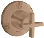 hansgrohe Fertigmontageset Trio/Quattro UP-Ab- + Um-V, m Kreuz, brush. r gol