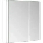 Keuco Spiegelschrank 2-t&uuml;rig Somaris 80x71x12,7cm, we. ma, Vorbau, asym.