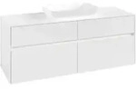V&B Waschtischunterschrank Collaro 140x54,8x50cm, f WT mi, LED 10W, glo wh.