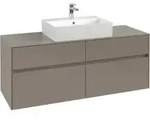 V&B Waschtischunterschrank Collaro 140x54,8x50cm, f WT mittig, wine red