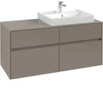 V&B Waschtischunterschrank Collaro 120x54,8x50cm, WT r, LED 8,8 W, Tau