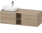 Duravit Waschtischunterschrank D-Neo 140x55cm, 2 A, 1 Pl, B L, ch/Ei marm.