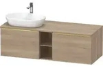 Duravit Waschtischunterschrank D-Neo 140x55cm, 2 A, 1 Pl, B L, g pol/Ei marm.