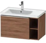 Duravit Waschtischunterschrank D-Neo 78,4x45,2cm, 1 A, B li, chr/Nussb Nat