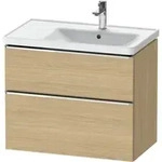Duravit Waschtischunterschrank D-Neo 78,4x45,2cm, 1 Kast, B re, chr/Eiche Nat