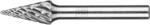 PFERD TOOLS Hartmetall Hochleistungsfr&auml;sstift STEEL Spitzkegel SKM &Oslash; 10x20mm