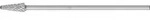 PFERD TOOLS Hartmetall Hochleistungsfr&auml;sstift STEEL Rundkegel KEL &Oslash; 12x30mm