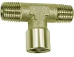 Riegler T-St&uuml;ck, au&szlig;en/innen/au&szlig;en, G/R 1, SW 30, Messing vernickelt