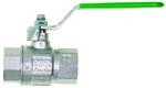 Trinkwasserkugelhahn DIN-DVGW, MS vernickelt, Hebelgriff, IG/IG, G 3/4", PN40,