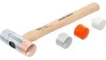 BGS Wechselkopf-Hammer 9176, Hickory-Stiel, &Oslash; 35 mm