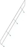 MUNK zweiter Handlauf Aluminium-Treppe 45&deg; 15 Stufen