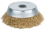 KS Tools BRONZEplus Topfb&uuml;rste, Zinnbronzedraht, gewellt, &Oslash; 85 mm