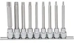 KS Tools 3/8" CHROMEplus Bit-Stecknuss-Satz TX, lang, 9-teilig T20-T60