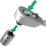 Stahlwille 1/4" (6,3mm) QuickRelease-Feinzahngelenkknarre RSW.4.5&deg; L.170mm